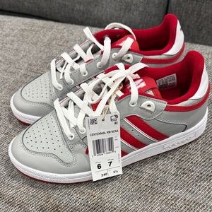 Adidas Gray and Red Nebraska Sneakers NWT